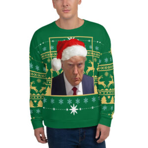Trump Mugshot Ugly Christmas Sweater
