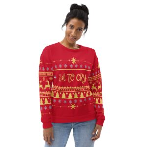 1st To Cry Christmas Sweater